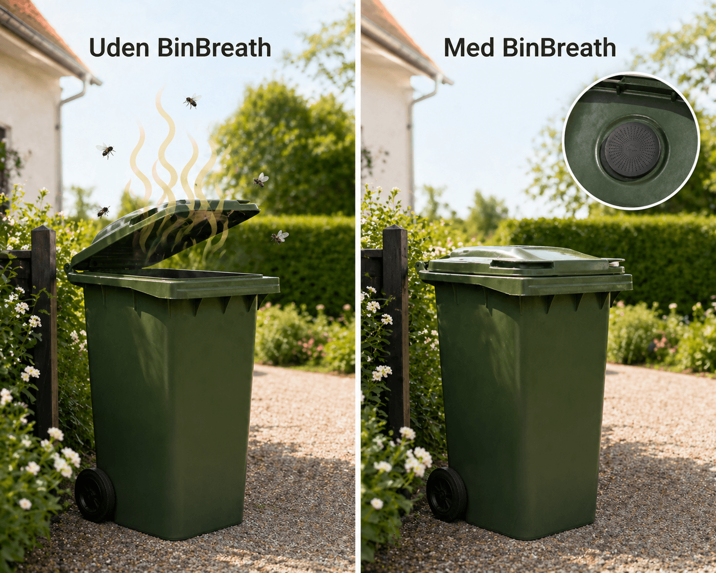 Skraldespand før og efter binbreathe